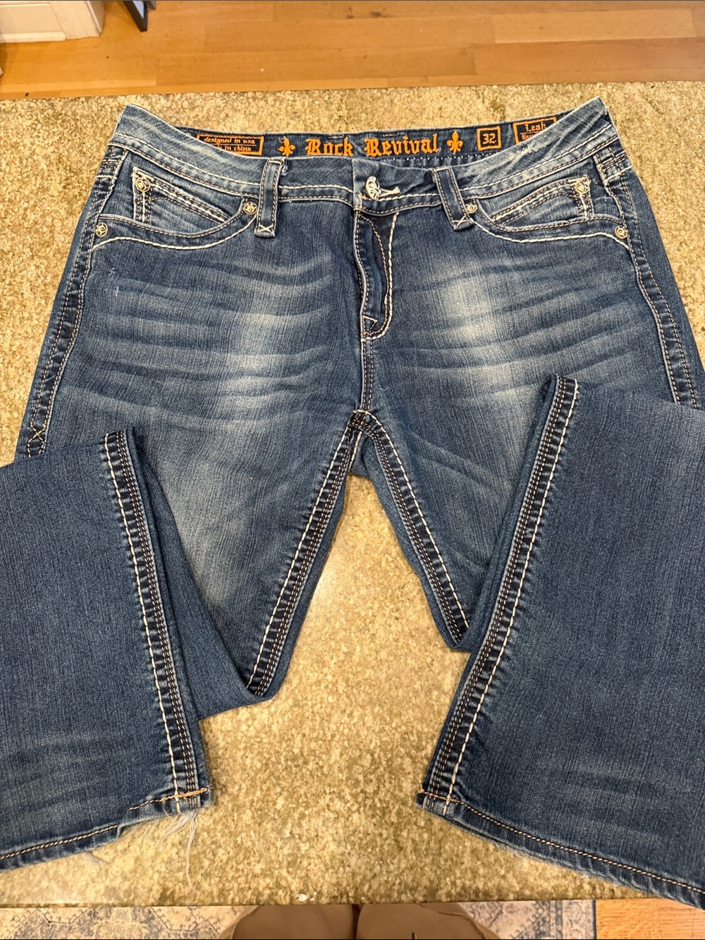 Rock Revival Jeans Leah Easy Boot Size 32 Made For Buckle